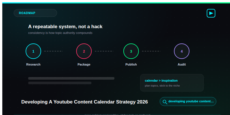 Developing A Youtube Content Calendar Strategy 2026 guide — YT SEO Architect