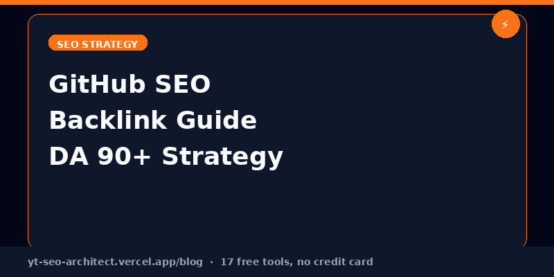 GitHub SEO strategy diagram showing backlink flow from repository to main website