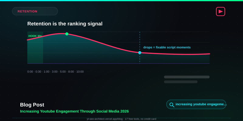 Increasing Youtube Engagement Through Social Media 2026 guide — YT SEO Architect