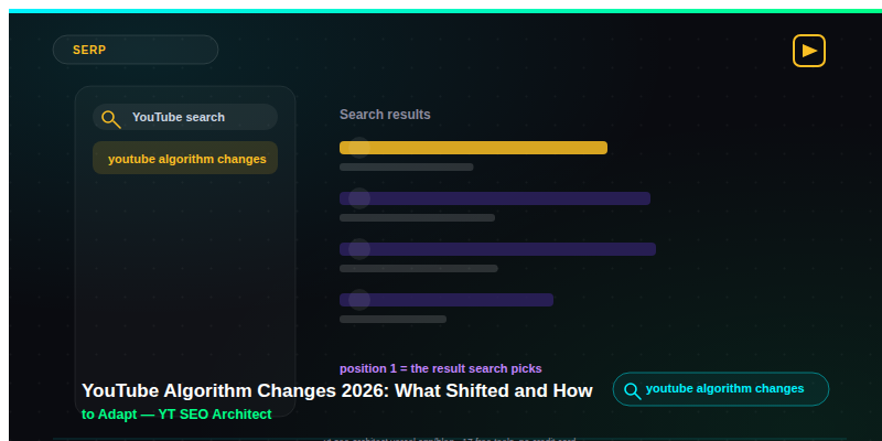 YouTube Algorithm Changes 2026: What Shifted and How to Adapt guide — YT SEO Architect