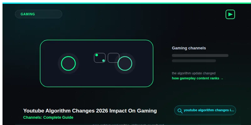 Youtube Algorithm Changes 2026 Impact On Gaming Channels guide — YT SEO Architect