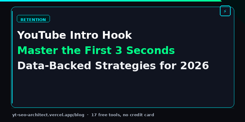 YouTube intro hook science showing 5 data-backed patterns to stop the scroll and master viewer retention in the first 3 seconds