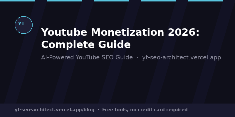 Youtube Monetization 2026 guide — YT SEO Architect