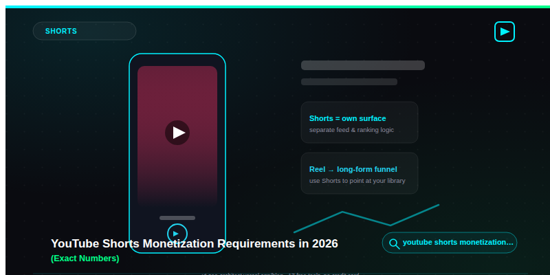 YouTube Shorts Monetization Requirements in 2026 (Exact Numbers) guide — YT SEO Architect