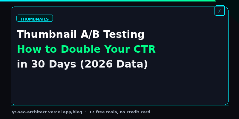 YouTube Thumbnail A/B Testing: How I Doubled CTR in 30 Days