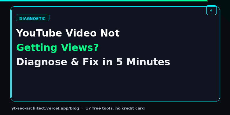 YouTube Video Not Getting Views? Here's How to Diagnose and Fix It in 5 Minutes